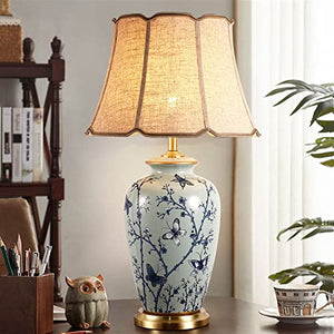 WAOCEO Vintage Ceramic Bedside Table Lamp 45cm x 78.5cm