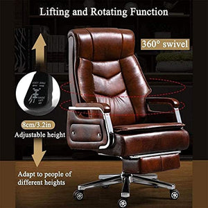 QZWLFY Executive Office Chair for Big and Tall 400lb People, Ergonomic Reclining with Footrest