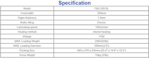 POVOKICI Desktop Thermal Roll Laminator 13.78in/350mm for A3/A4 UV DTF Film