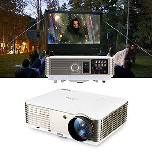 EUG LCD HD Home Theater Projector 1080P 4600 Lumen Digital TV Projector Movies Gaming with HDMI  HDMI USB RCA Audio VGA AV Zoom Keystone Built-in Speakers, Ideal for Outdoor Indoor Entertainment