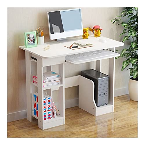 Computer Folding Table Computer Desk with Drawer and Storage Shelves Study Writing Table for Home Office Workstation Study Writing Desk Office Desk