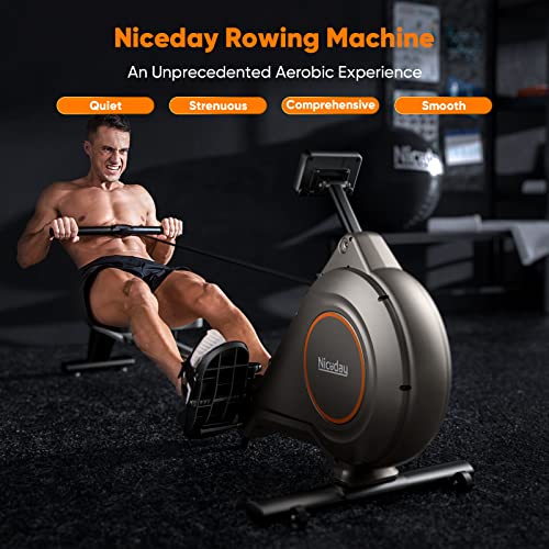 Niceday Rowing Machine for Home Use, Hyper-Quiet Magnetic Rower with16 Resistance Levels