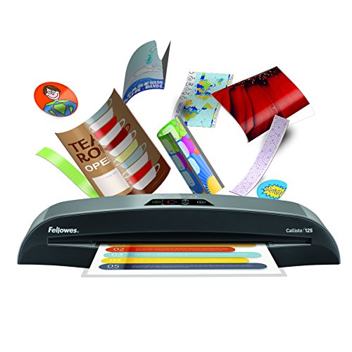 Fellowes Laminator Callisto 125, 12.5 Inch Laminating Machine, with Laminating Pouches Kit (5729101)