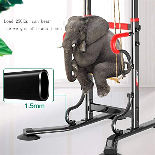 ZLQBHJ Pull Up & Dip Stand Power Tower,Home Gym Height Adjustable Multi-Function Fitness Strength Training Equipment Exercise Workout Station