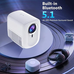 None BAILAI Android LCD LED 4K Video Projector for Home Theater - 1080P Smartphone Compatible