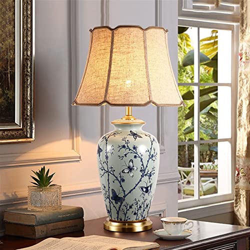 WAOCEO Vintage Ceramic Bedside Table Lamp 45cm x 78.5cm
