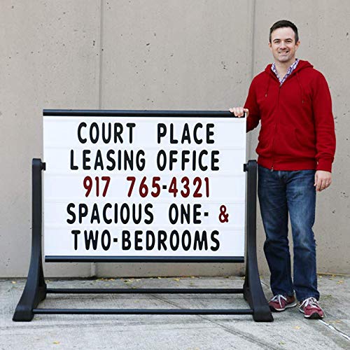 SmartSign Standard Swinger Changing Message Sidewalk Sign and Letter Kit | 36" x 48" Sign Face