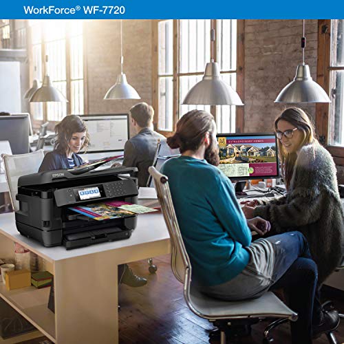 Workforce WF-7720 Wireless Wide-Format Color Inkjet Printer with Copy, Scan, Fax, Wi-Fi Direct and Ethernet, Amazon Dash Replenishment Enabled