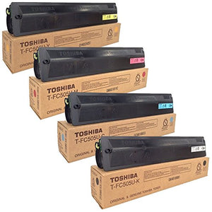 Toshiba TFC505UK, TFC505UC, TFC505UM, TFC505UY Standard Yield Toner Set (BK/C/M/Y)