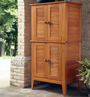 Home Styles Montego Bay Outdoor Multi-Purpose Storage Cabinet, Four Door