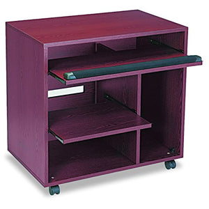 Safco Products 1901MH Ready-to-Use Computer Workstation with 2 Pullout Shelves, Mahogany