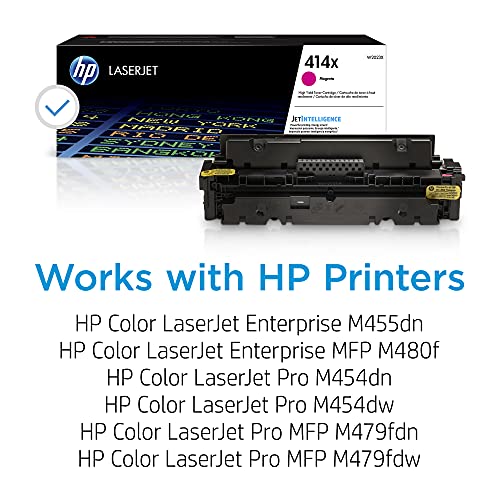 HP 414X | W2023X | Toner-Cartridge | Magenta | Works with HP Color LaserJet Pro M454 series, M479 series | High Yield