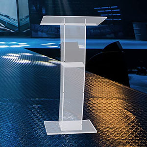 DNYSYSJ Acrylic Podium 45" Tall Professional Presentation Lectern