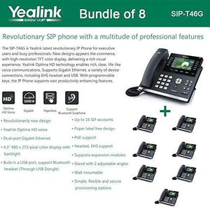 Yealink SIP-T46G - Bundle of 8 SIP-T46G IP Phone (PoE)