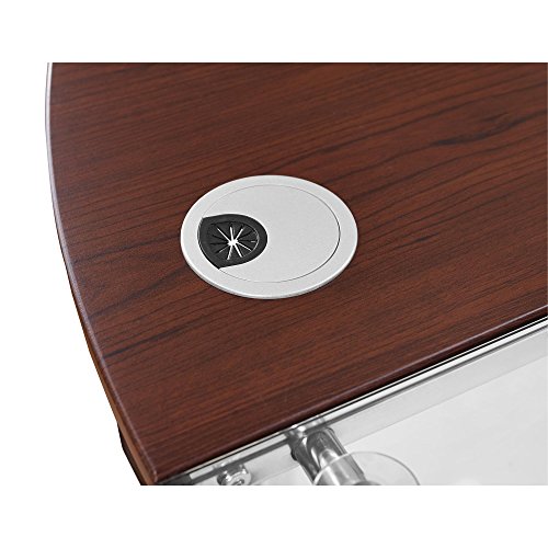 Ameriwood Home 9105296COM Altra Wingate Glass Top L Desk, Cherry,