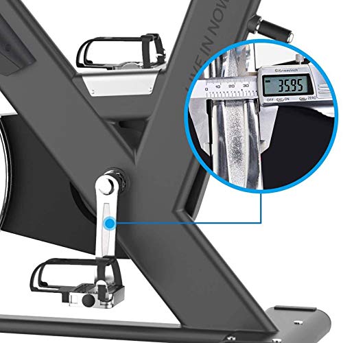 pooboo Commercial Exercise Bikes Stationary, Indoor Cycling Bike with Comfortable Seat Cushion, 44lbs Flywheel, LCD Monitor for Home Cardio Workout (White)