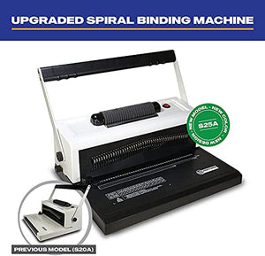 PPE S25A Coilbind Coil Punch & Binding Machine Free Crimper & 8mm Plastic COILS Box of 100pcs