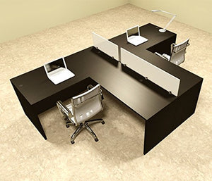 Two Person L Shaped Divider Office Workstation Desk Set, OT-SUL-SP44