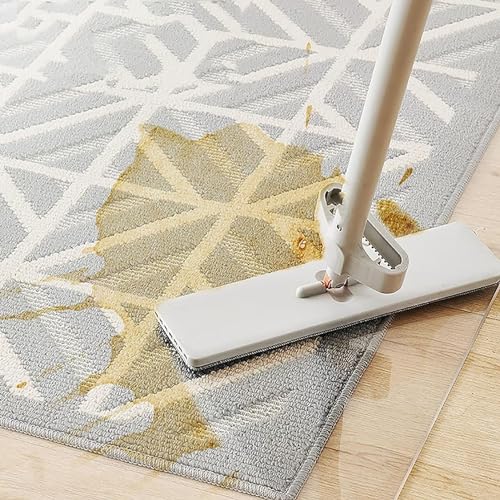 AHAVI Rectangular Clear Glass Chair Mat for Rolling Chairs, Heavy Duty Anti-Slip Carpet - Customizable Size/Easy to Clean (Clear, 140X180CM/4.5FTX5.9FT)