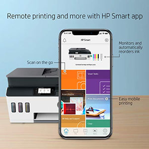 HP Smart -Tank Plus 651 Wireless All-in-One Ink -Tank Printer | up to 2 Years of Ink in Bottles | Auto Document Feeder | Mobile Print, Scan, Copy (7XV38A)