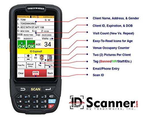 IDVisor Smart ID Scanner + All Software Upgrades, Charging Cradle and Extra Battery