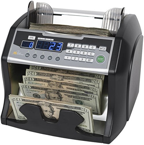 Royal Sovereign High-Speed Bill Counter, Counterfeit Detection (UV, MG, IR), Front Load (RBC-1003BK)