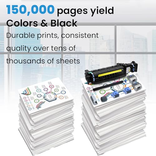 fireinfire B5L35A Fuser Kit Compatible with Color Laserjet M552 M553 M577 - Includes Transfer Roller & Tray