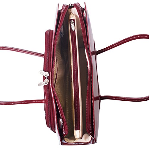 McKleinUSA LAKE FOREST 94336 Red Leather Women's Case w/ Removable Sleeve