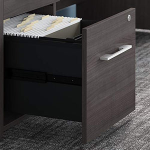 Bush Business Furniture Office 500 U Shaped Executive Desk with Drawers, 72W, Storm Gray