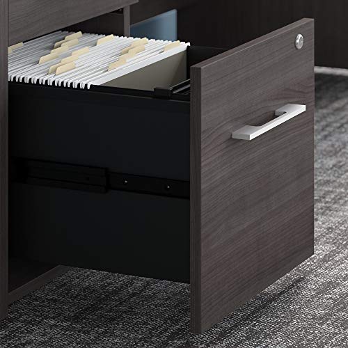 Bush Business Furniture Office 500 3 Drawer File Cabinet - Assembled, 16W, Storm Gray