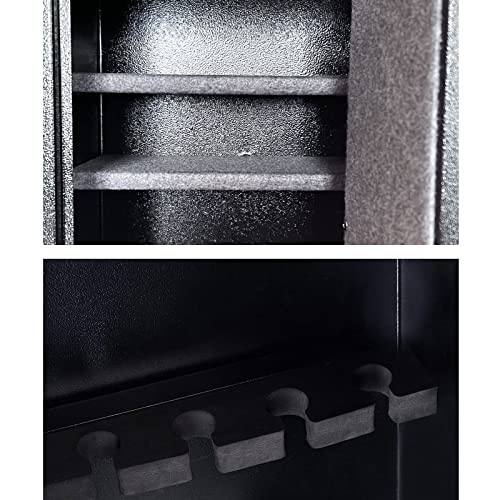 Gearmart Fast Access Gun Safe Rifle Safe Larger and Durable for 5-6 Gun Shotgun Cabinet (Larger Rifle Safe-Electronic)