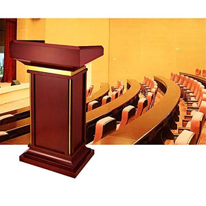 Generic Wood Lectern Podium Stand - Red Brown 60x49x112cm