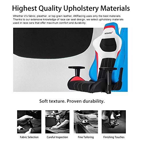 AKRacing Masters Series Premium Gaming Chair with High Backrest, Recliner, Swivel, Tilt, 4D Armrests, Rocker and Seat Height Adjustment Mechanisms with 5/10 Warranty - Tri
