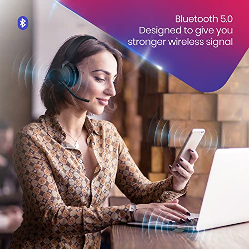 Global Teck Worldwide Jabra Evolve2 65 Wireless Headset MS USB Mono, Bluetooth Dongle, Zoom/Webex/Skype Compatible, Black - Gold Support Plan Included