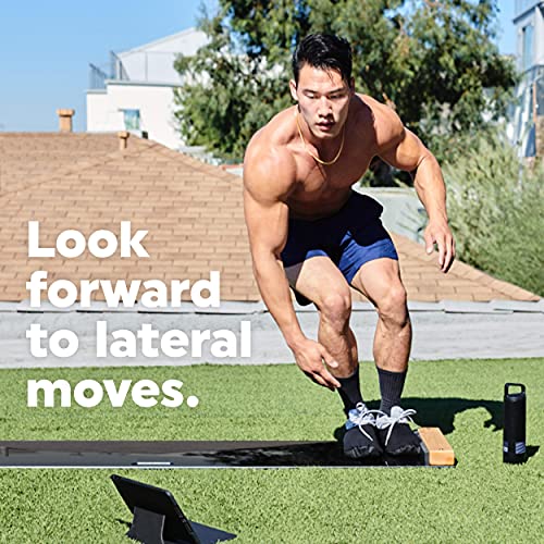 BRRRN Slide Board - Home Workout to Build Core Muscles and Great Cardio Workout - Easy to Use and Store - Exercise Equipment for Hockey, Ice Skating and Skateboarding - Adjustable 5-6 Ft