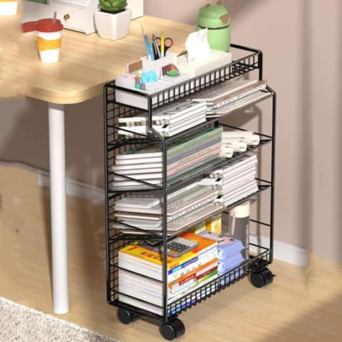 GaRcan Small Bookshelf with Wheels