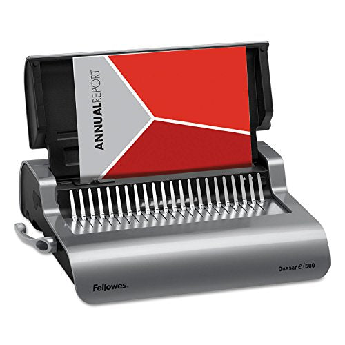 Fellowes Quasar E 500 Electric Comb Binding Machine - Electrical - CombBind - 500 Sheet(s) Bind - 20 Pu