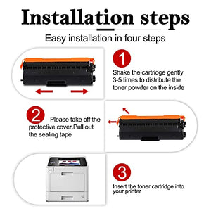 6 Pack (3BK+1C+1M+1Y) High Yield Compatible TN433 TN-433 TN433BK TN433C TN433M TN433Y Toner Cartridge Replacement for Brother HL-L8360CDW L8360CDWT L9310CDW MFC-L8690CDW L970CDWT Printer