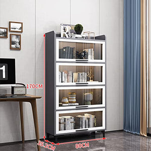 HARAY Children's Bookshelf with Glass Door - B, 80CM Medium