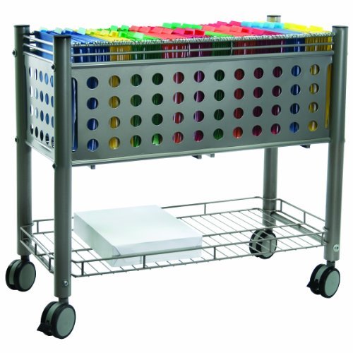 Vertiflex Mobile File Cart with Open Top, 28.25 x 13.75 x 27.375 Inches, Matte Gray (VF52000)