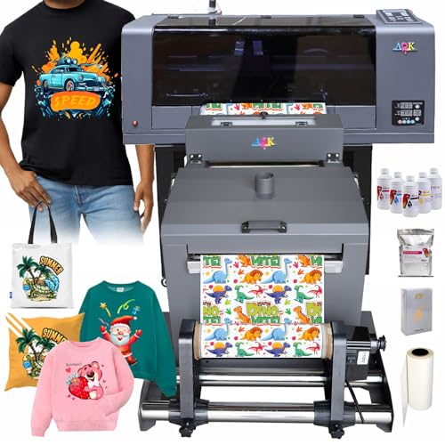 AOK PRO Business XP600 A3 Size DTF Printer with Auto Powder Shaker and Dryer (2 XP-600 Heads) + Ink/Film/Powder/Software