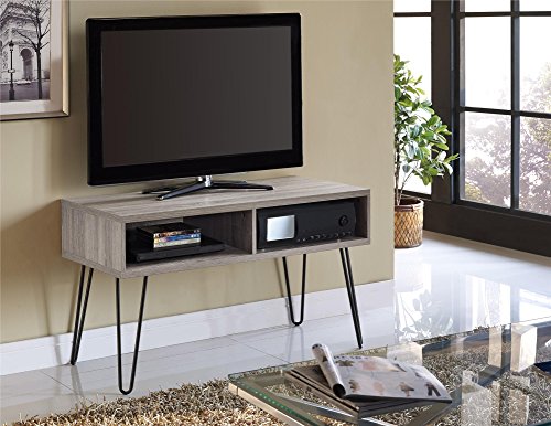 Ameriwood Home Owen Retro TV Stand for TVs up to 42", Weathered Oak