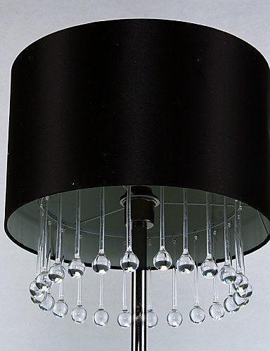 SSBY Modern Black Floor Lamp With Glass Drops Decoration , 110-120v