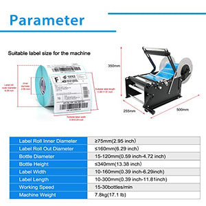 ZONEPACK Manual Lager Size Round Bottle Labeling Machine