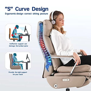 EMIAH Ergonomic Executive Office Chair with Footrest and Lumbar Support