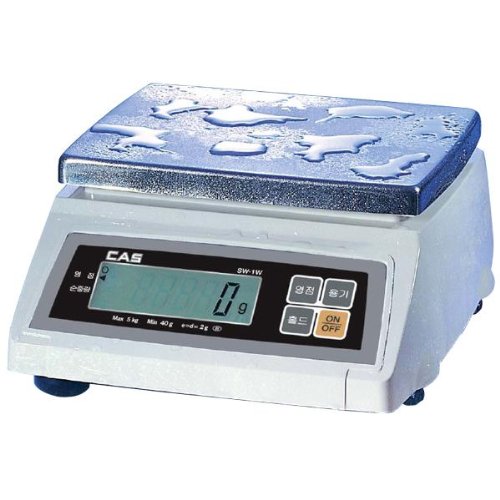 CAS SW-1W(10lb) Washdown Portion Control Scale, 10lb Capacity, 0.002lb Readability