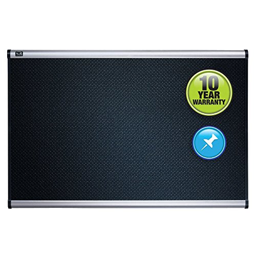 Quartet Bulletin Board, 4' x 3', Embossed, Hi-Density Foam,  Aluminum Frame (B344A)