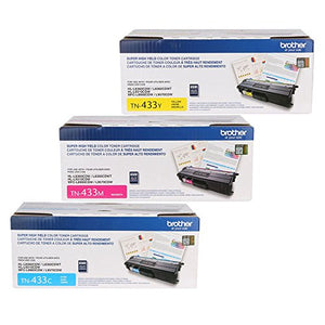 Brother MFC-L8900CDW (TN433) High Yield Toner Cartridge Set Colors Only (4,000 Yield)