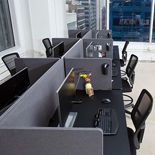 S Stand Up Desk Store Clamp-on Acoustic Desk Divider Privacy Panel (Cool Gray, 47.25" x 23.6")