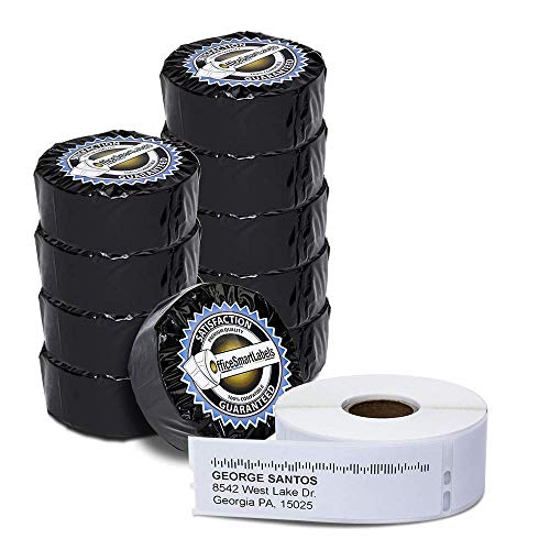 OfficeSmartLabels 1-1/8" x 3-1/2" Address Labels, Compatible with 30252 (100 Rolls - 350 Labels Per Roll)